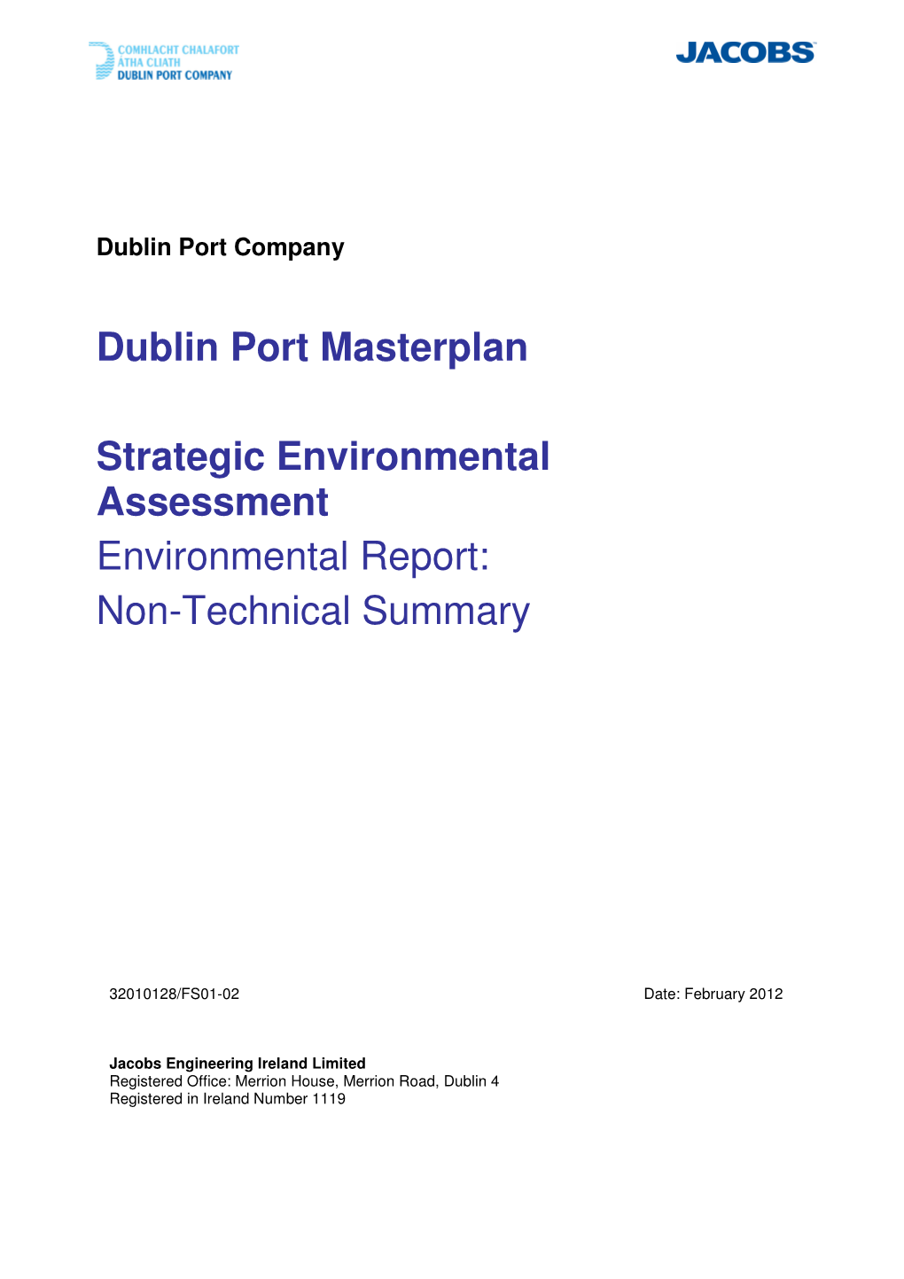 Dublin Port Masterplan Strategic Environmental Assessment