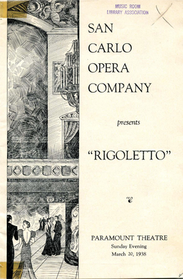 San Carlo Opera Company Rigoletto