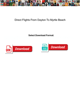 Direct Flights from Dayton to Myrtle Beach