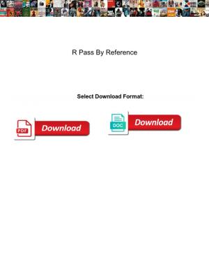 R Pass by Reference