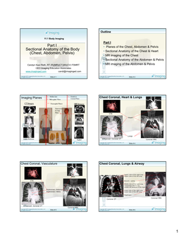 1 Part I Sectional Anatomy of the Body (Chest Abdomen Pelvis)