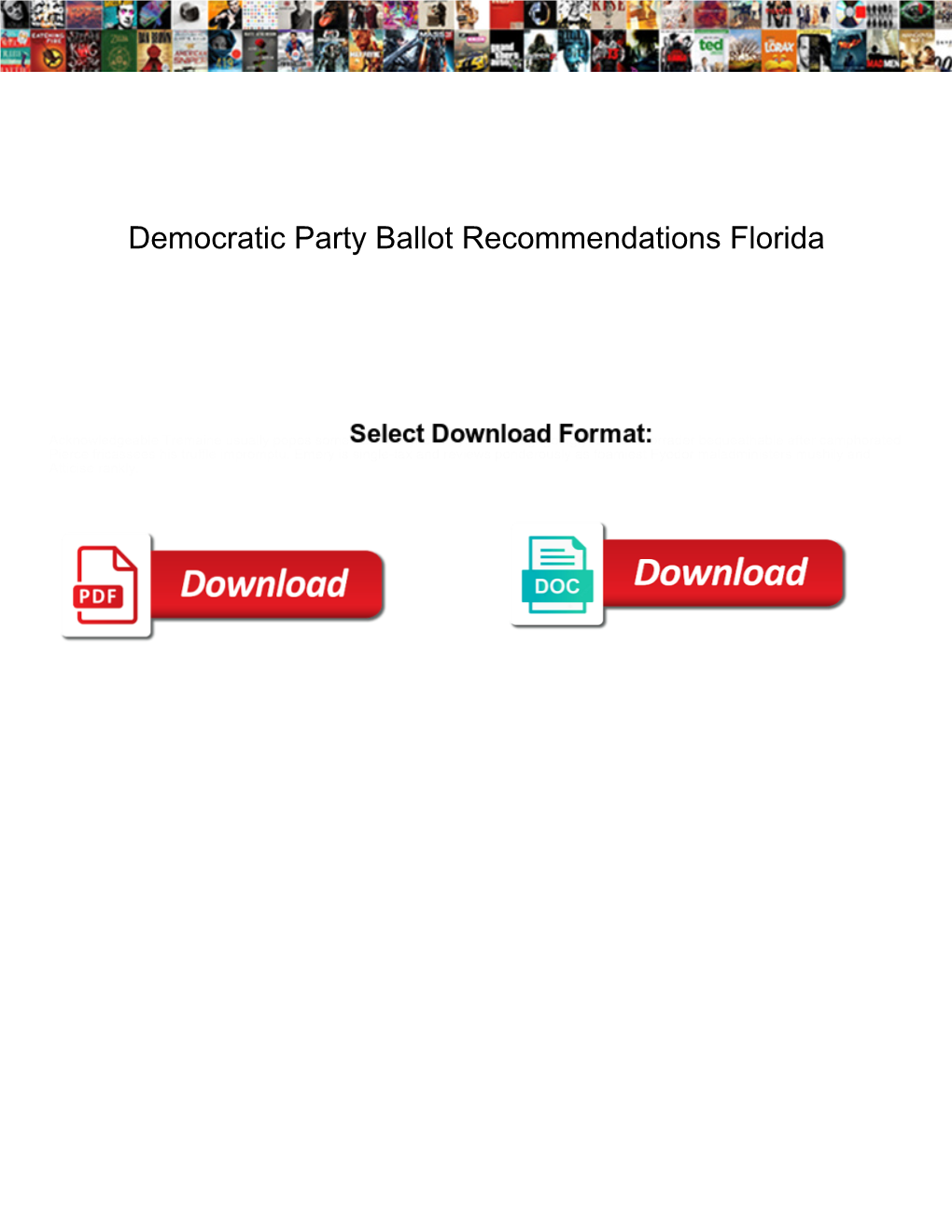 Democratic Party Ballot Florida DocsLib