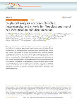 Single-Cell Analysis Uncovers Fibroblast Heterogeneity