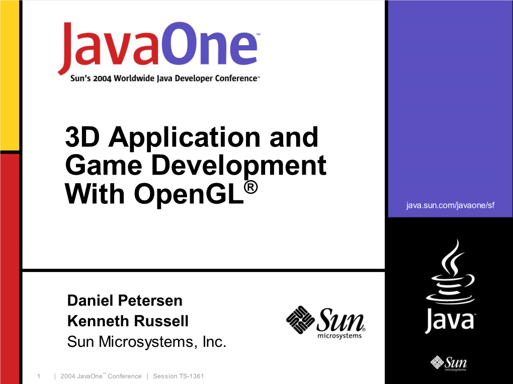 3D Application and Game Development with Opengl®