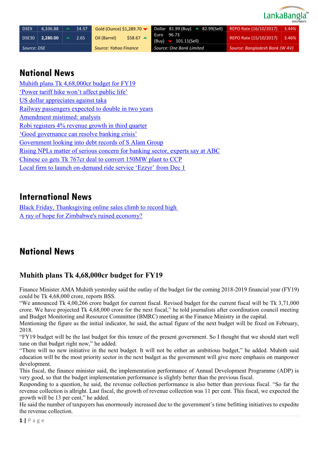 National News International News National News