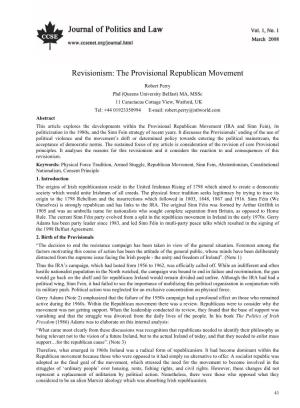Revisionism: the Provisional Republican Movement