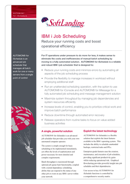IBM I Job Scheduling Reduce Your Running Costs and Boost Operational Efficiency