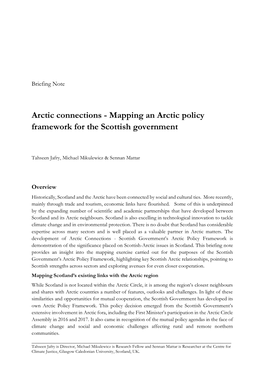 Mapping an Arctic Policy Framework for the Scottish Government