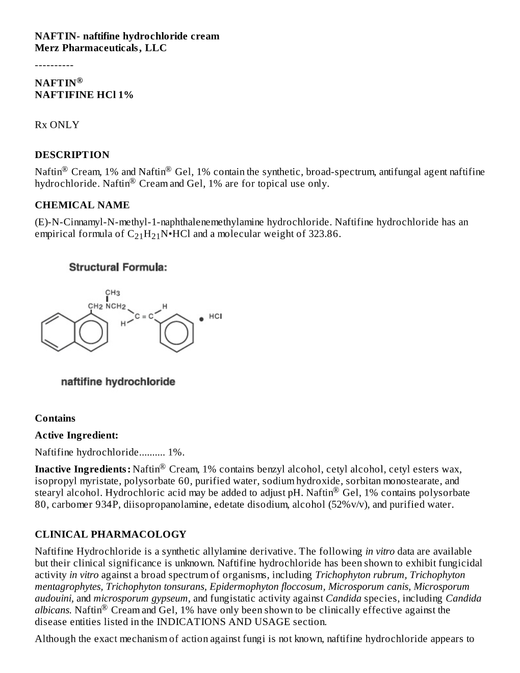 NAFTIN® NAFTIFINE Hcl 1%