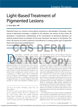 Light-Based Treatment of Pigmented Lesions E