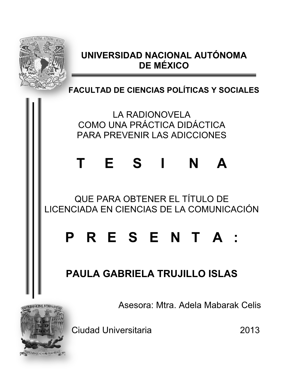 Tesis: La Radionovela Como Una Práctica Didáctica Para