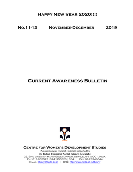 Current Awareness Bulletin