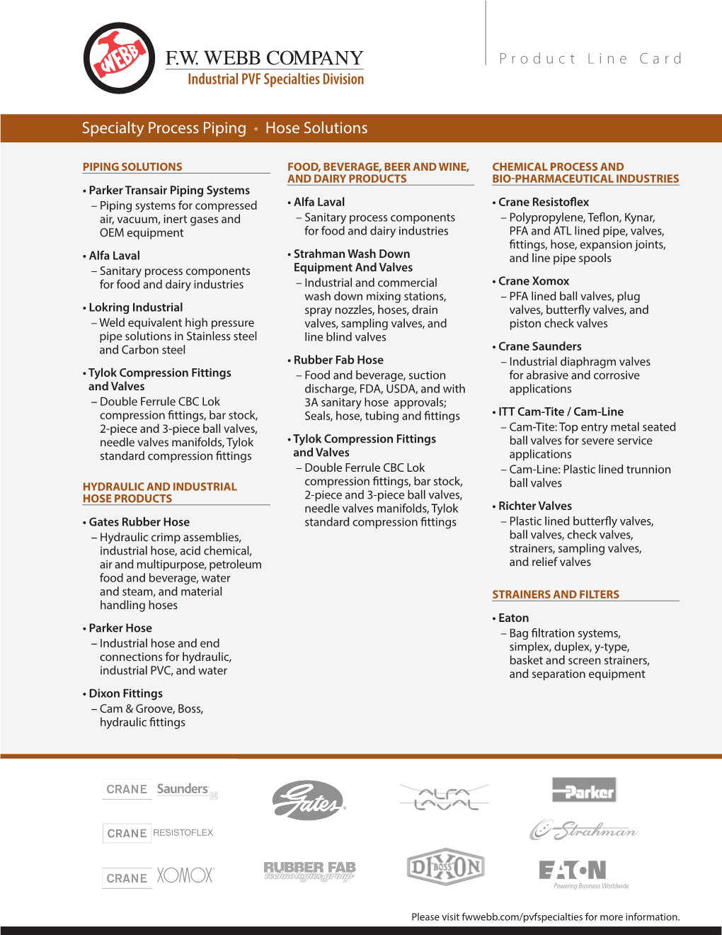 Specialty Process Piping • Hose Solutions