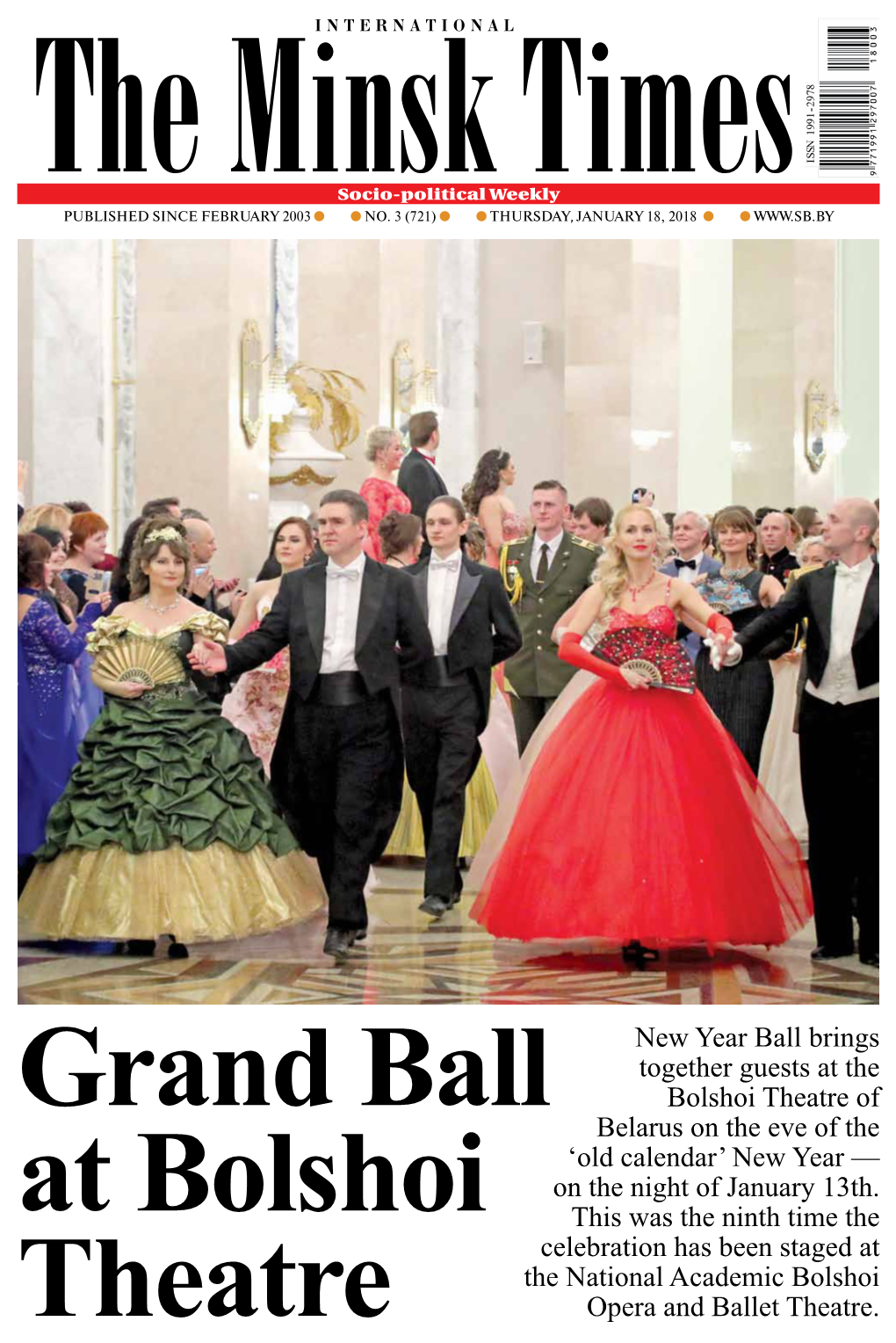 New Year Ball Brings Together Guests at the Bolshoi Theatre of Belarus on the Eve of the 'Old Calendar' New Year — On