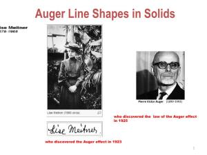 Auger Line Shapes in Solids