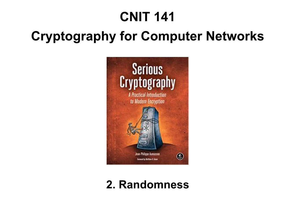 CNIT 141 Cryptography for Computer Networks
