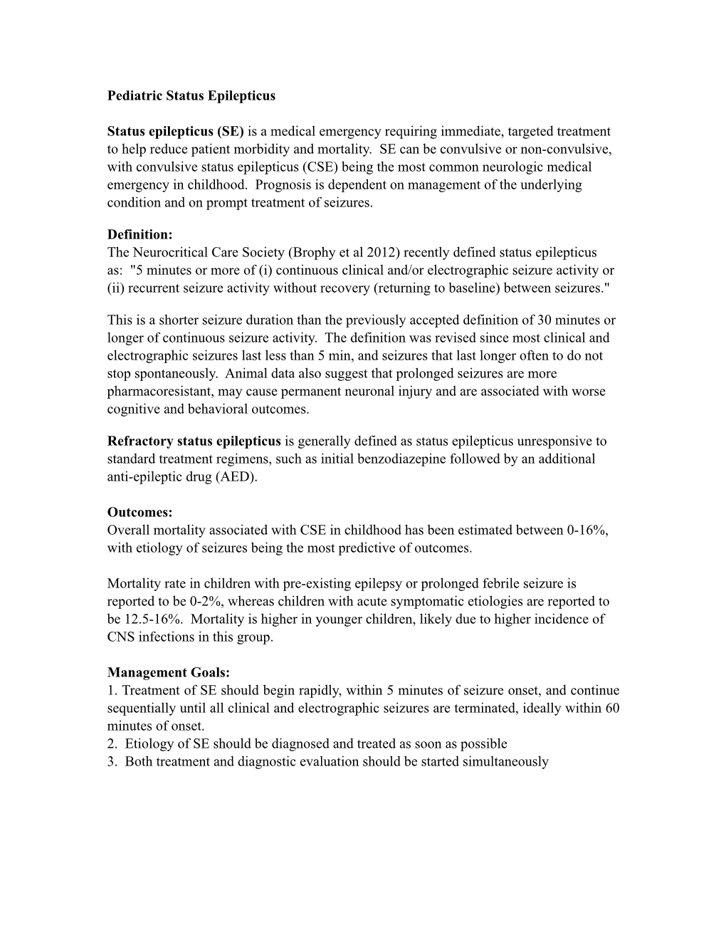 Pediatric Status Epilepticus Pathway-FINAL