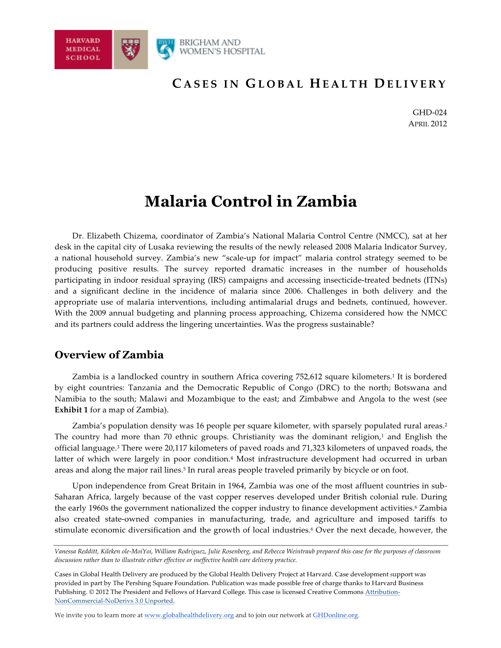 Download GHD-024 Malaria Control in Zambia