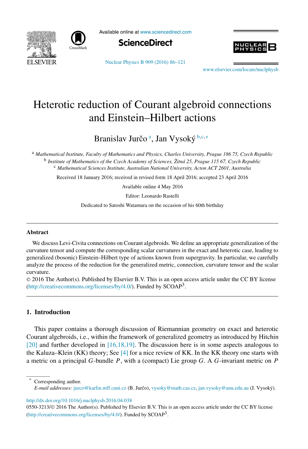 Heterotic Reduction of Courant Algebroid Connections and Einstein–Hilbert Actions