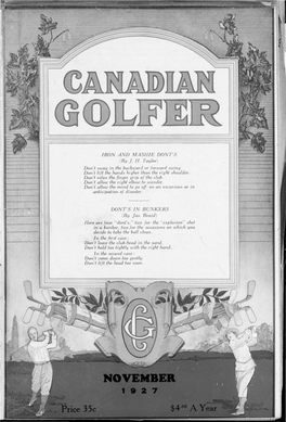 Canadian Golfer, November, 1927