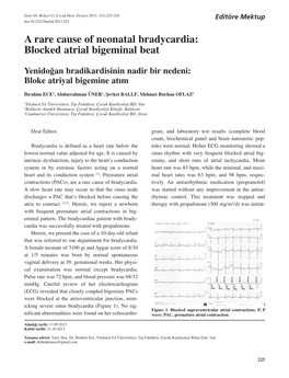 A Rare Cause of Neonatal Bradycardia: Blocked Atrial Bigeminal Beat