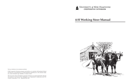 4-H Working Steer Manual