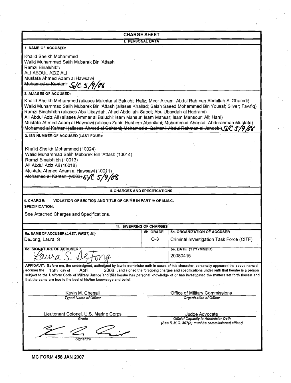 AFFIDAVIT Re 1506 Notice of Proposed Order, 1505 First