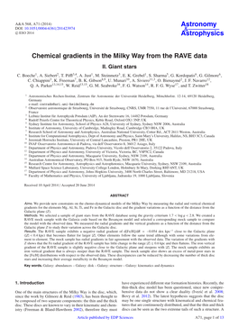 Chemical Gradients in the Milky Way from the RAVE Data II