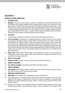 Section 13 General Playing Conditions 1