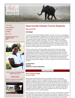 News from the Amboseli Trust for Elephants Training Program Young Males May-June 2016