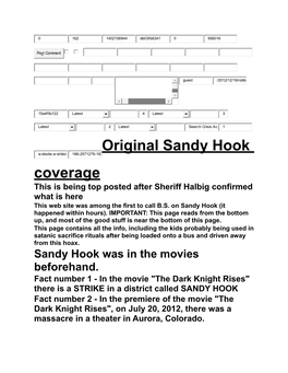 Original Sandy Hook Coverage
