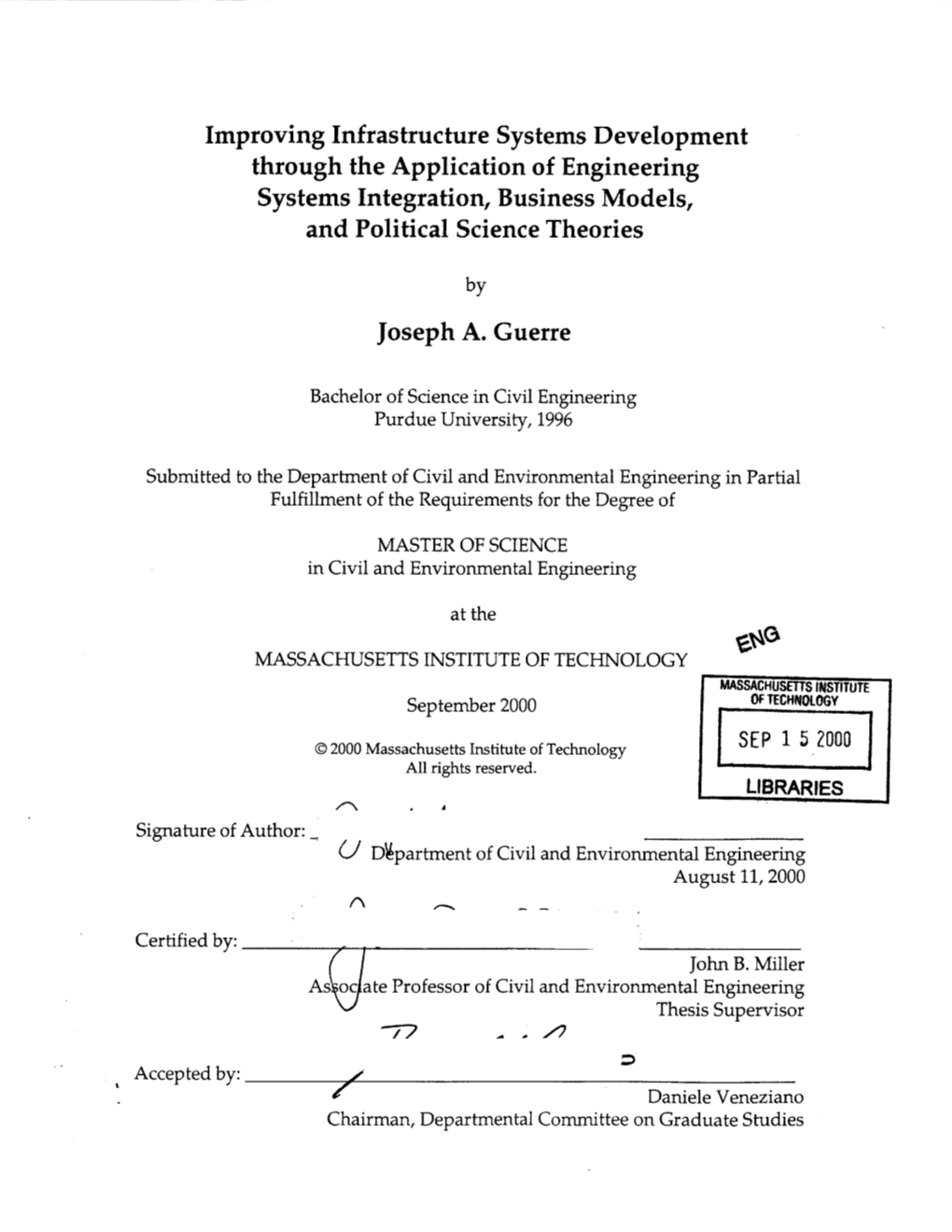 Improving Infrastructure Systems Development Through the Application of Engineering Systems Integration, Business Models, and Political Science Theories