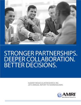 Stronger Partnerships. Deeper Collaboration