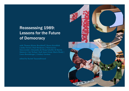 Reassessing 1989: Lessons for the Future of Democracy