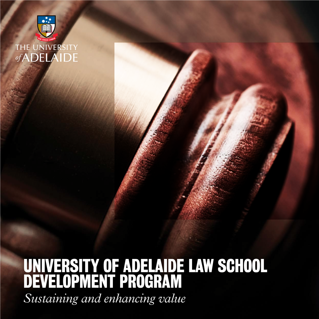 University of Adelaide Law School Development