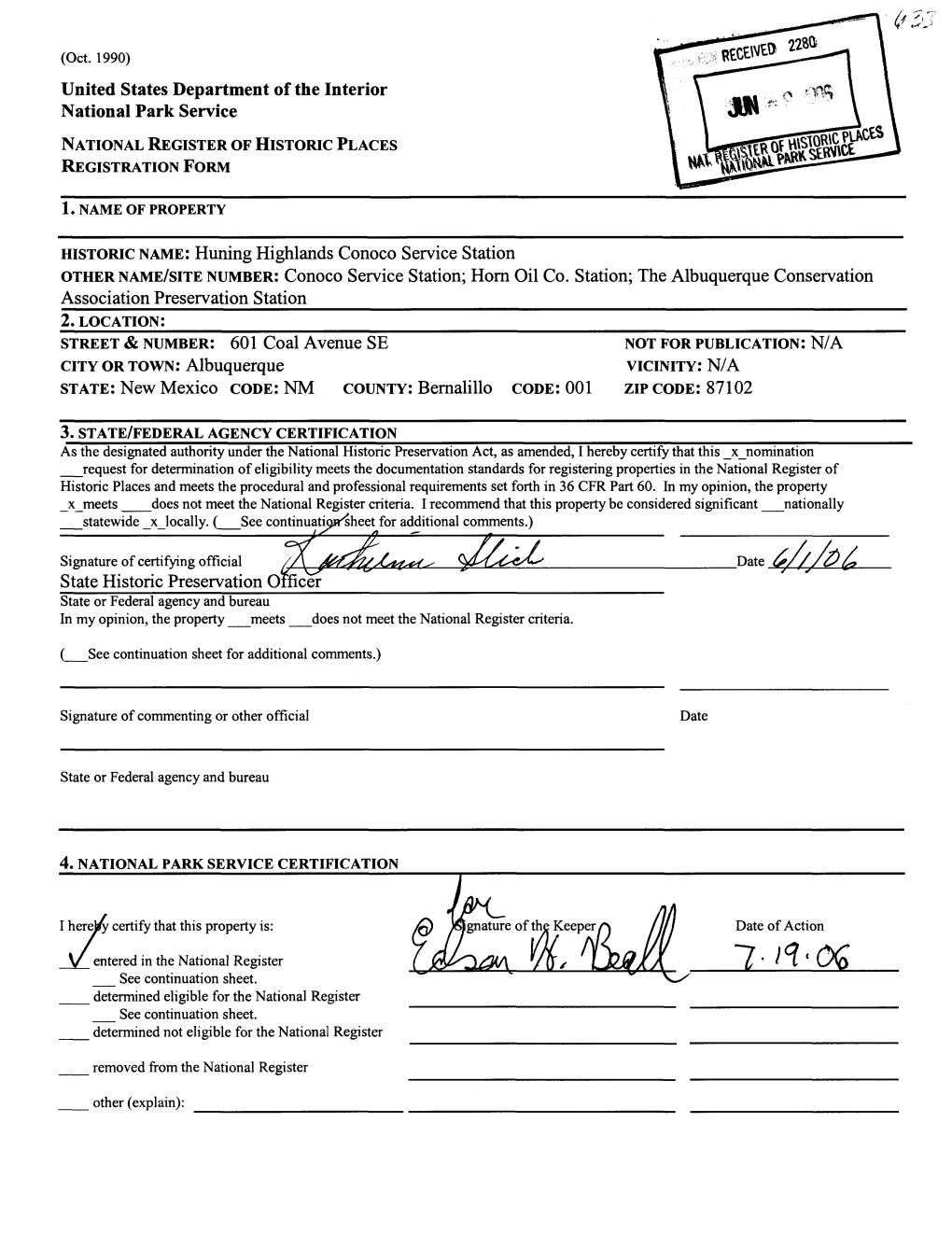 National Register of Historic Places Registration Form