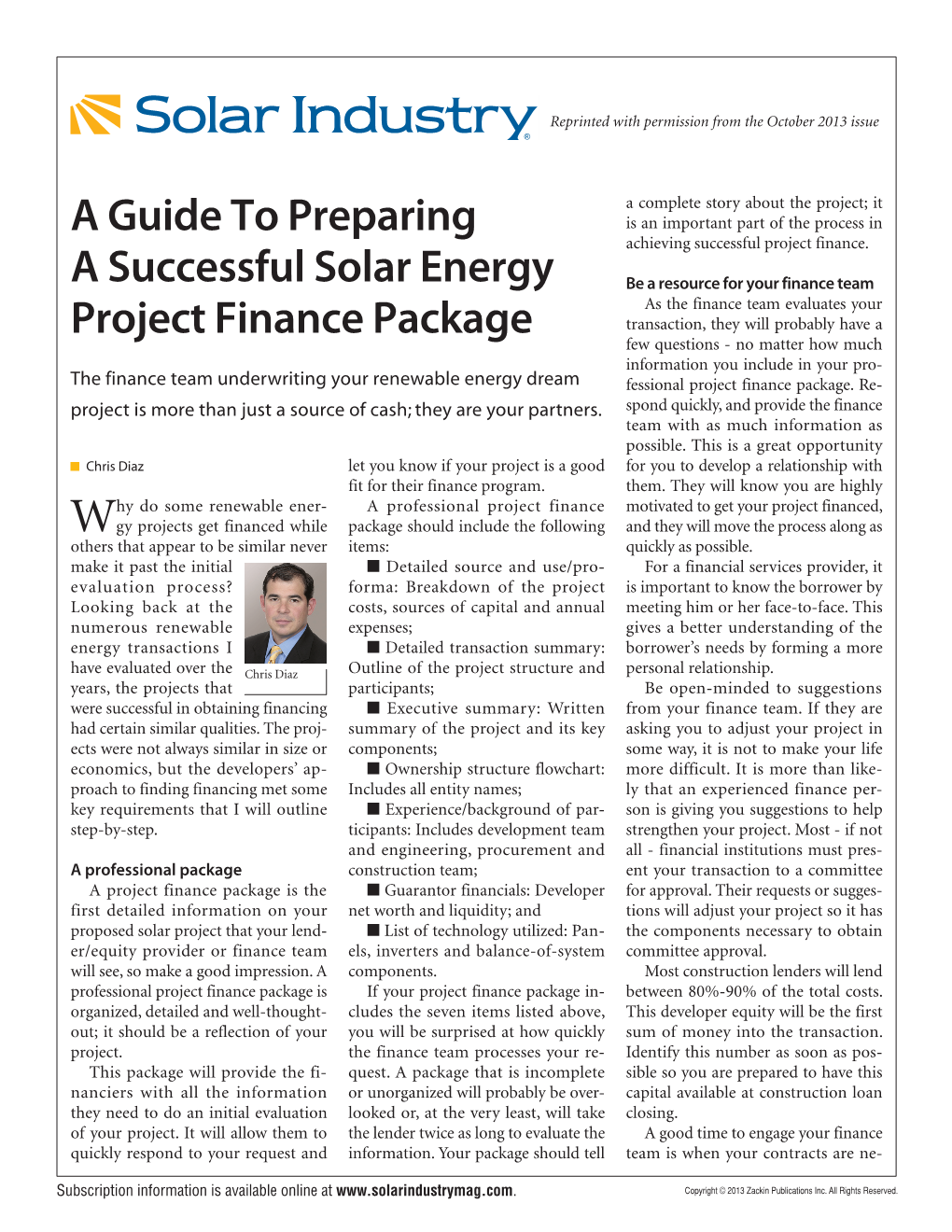 A Guide to Preparing a Successful Solar Energy Project Finance
