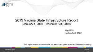 Virginia State Infrastructure Report (January 1, 2019 – December 31, 2019)