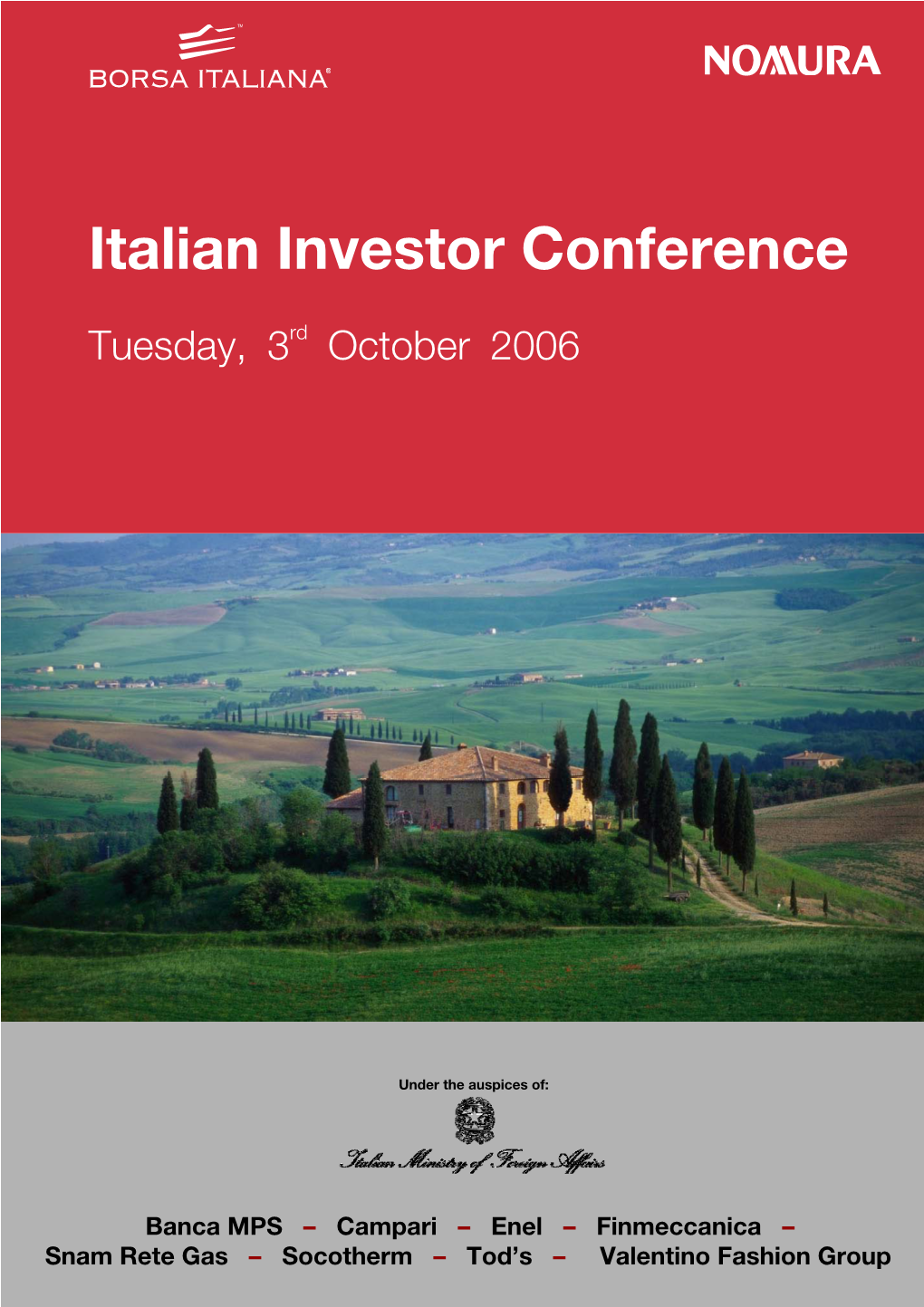 Italian Investor Conference