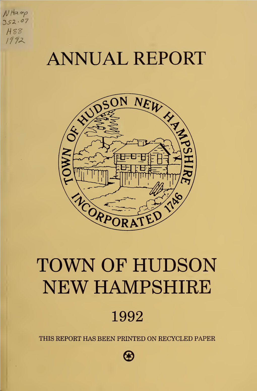 Annual Reports of the Town of Hudson. Hudson