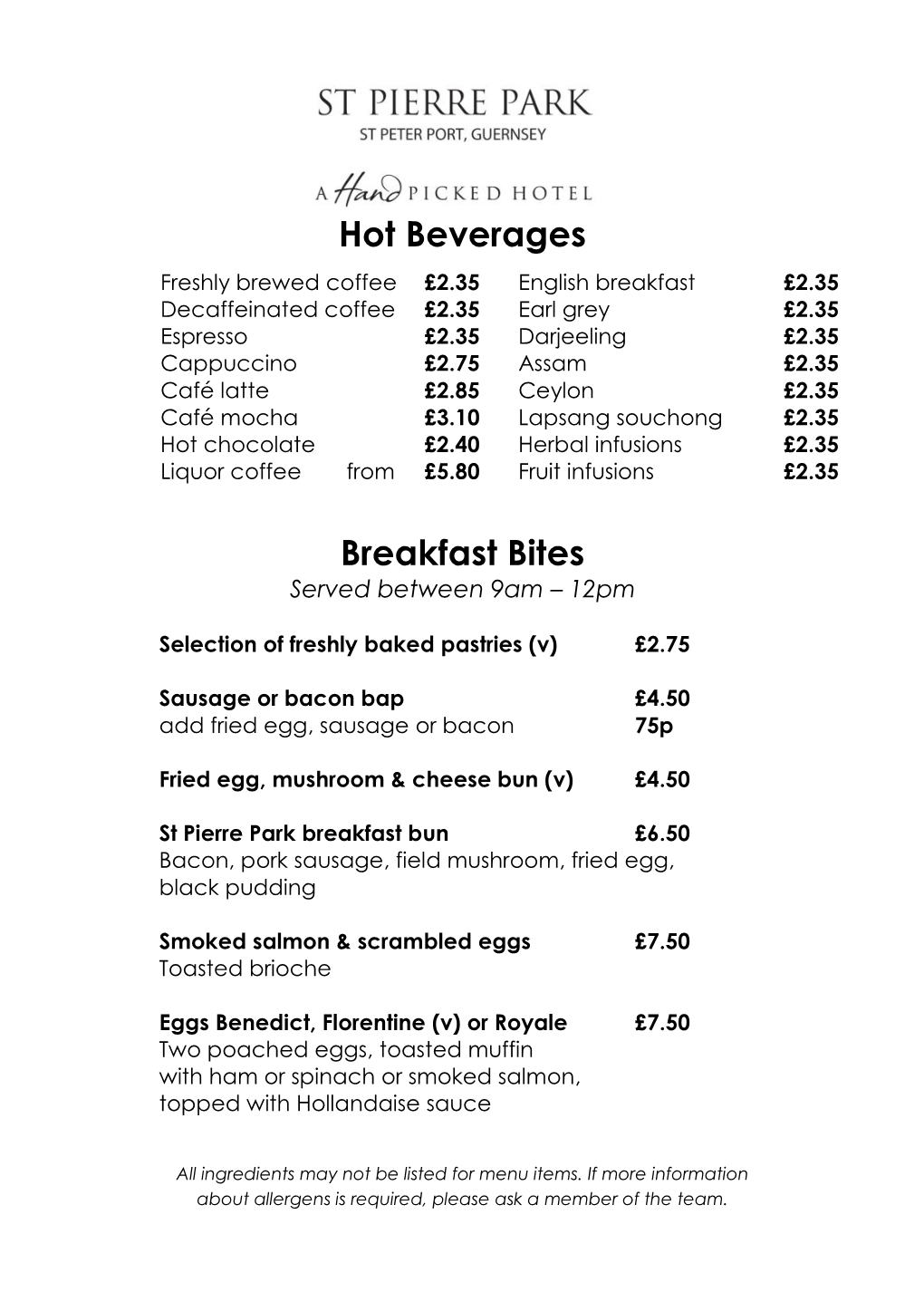 Hot Beverages Breakfast Bites