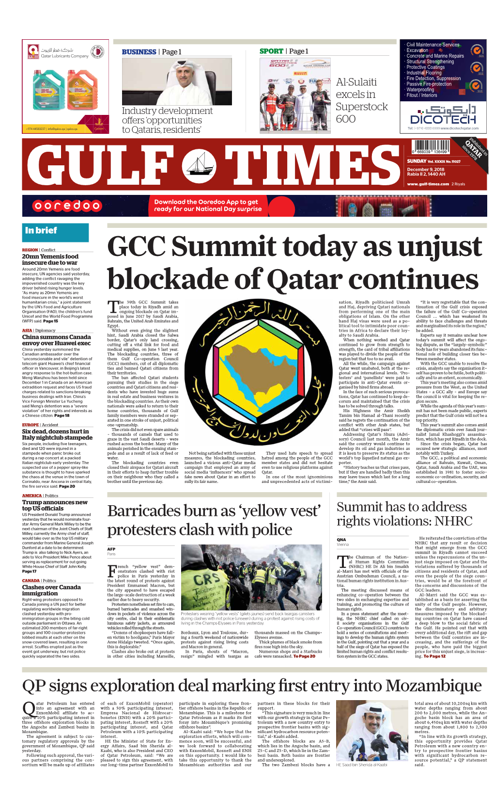 GCC Summit Today As Unjust Blockade of Qatar Continues