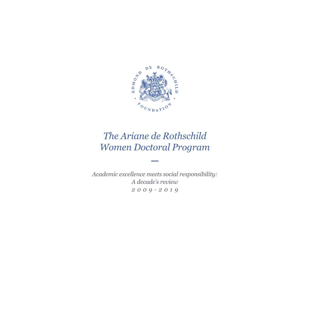 The Ariane De Rothschild Women Doctoral Program