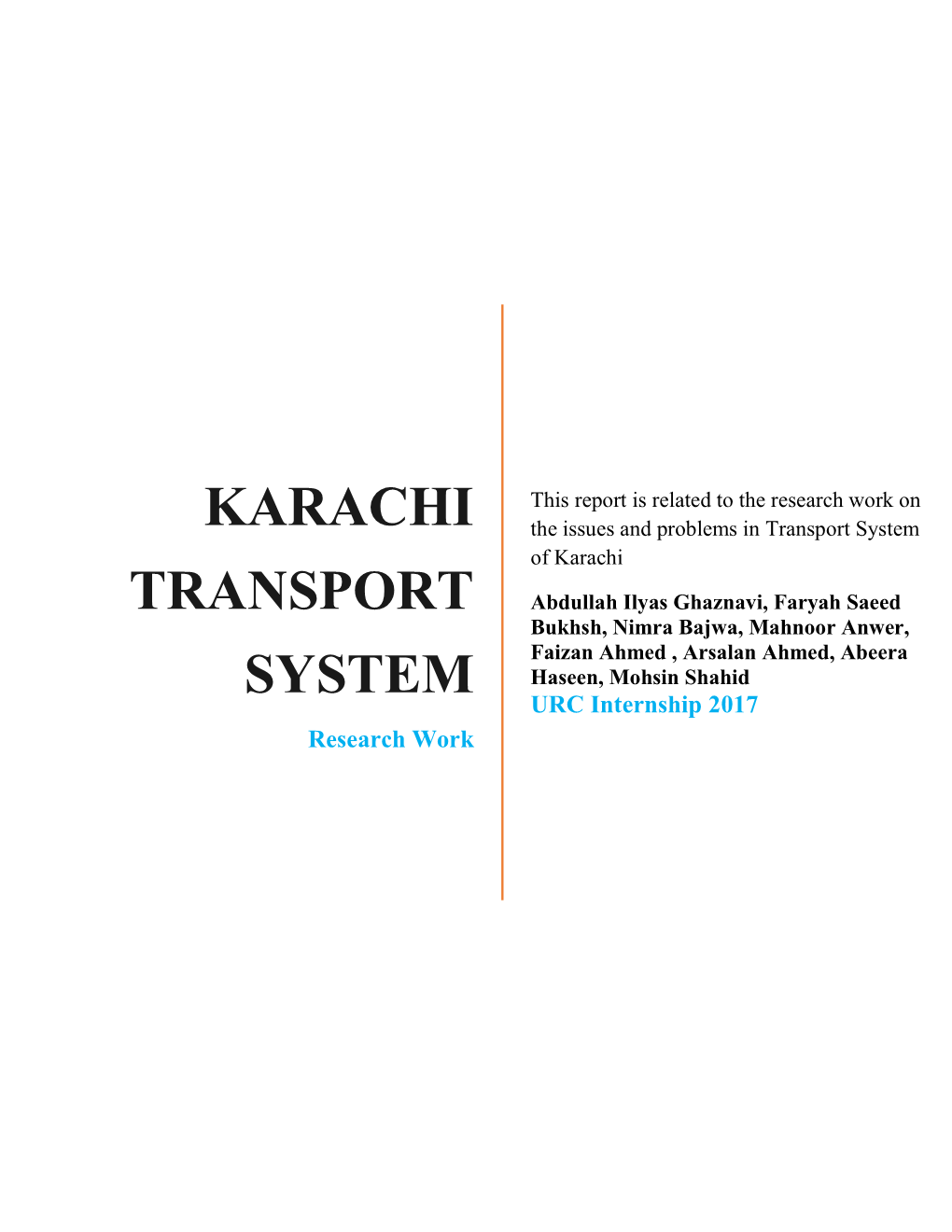 Karachi Transport System