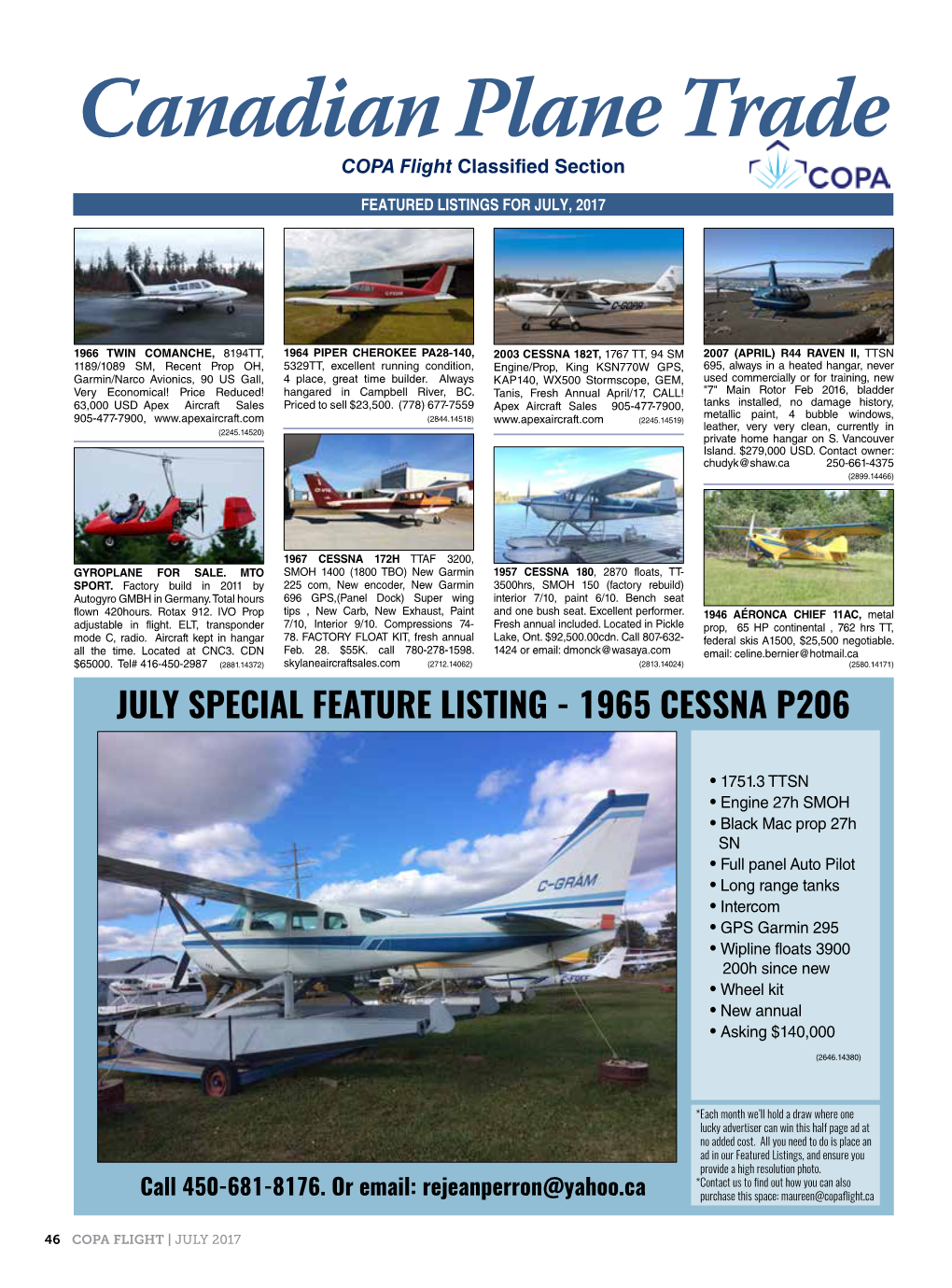 Canadian Plane Trade Sorenchristiansen2@Gmail.Com CESSNA SEAPLANES