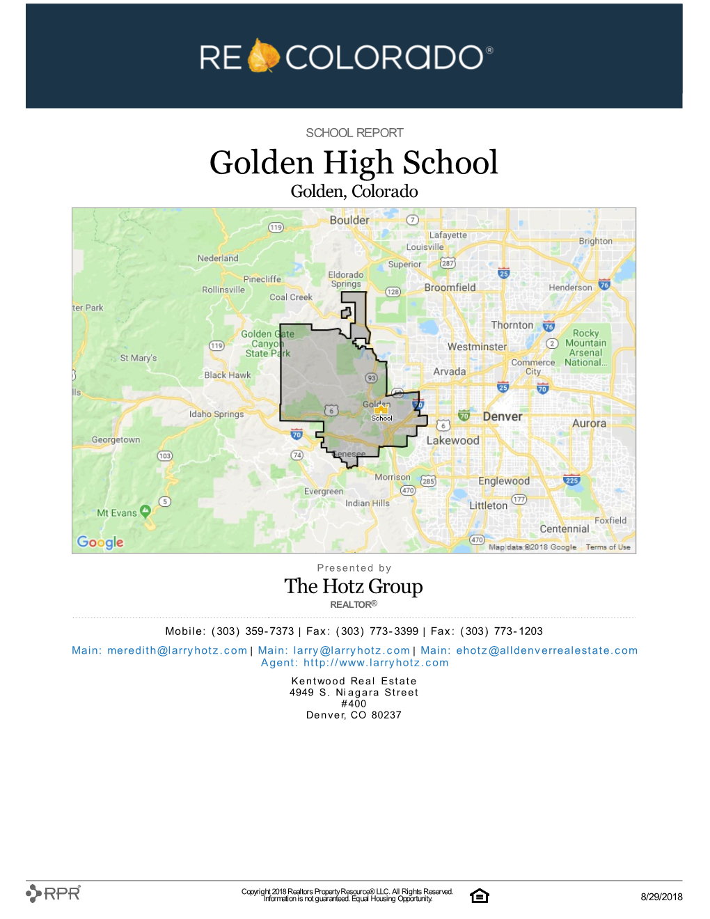 Golden High School Golden, Colorado