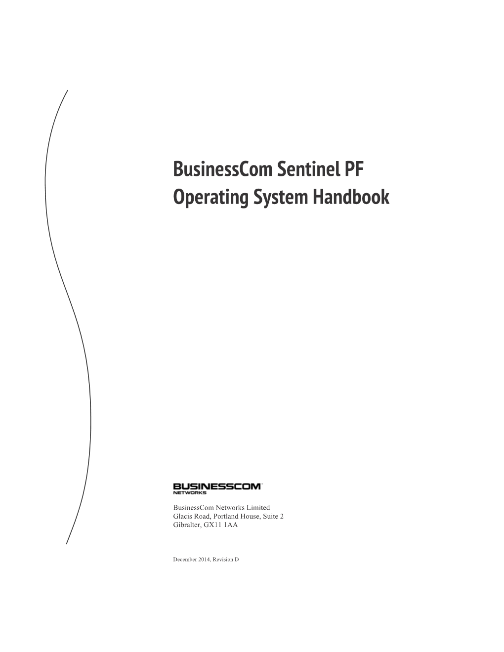 Businesscom Sentinel PF Operating System Handbook