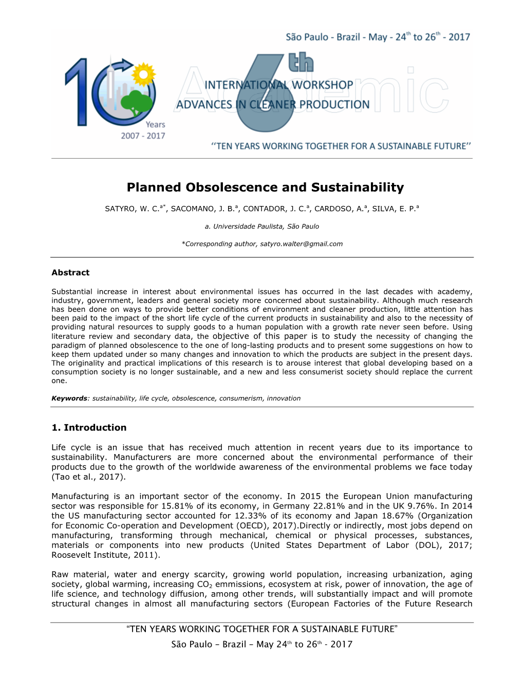 Planned Obsolescence and Sustainability