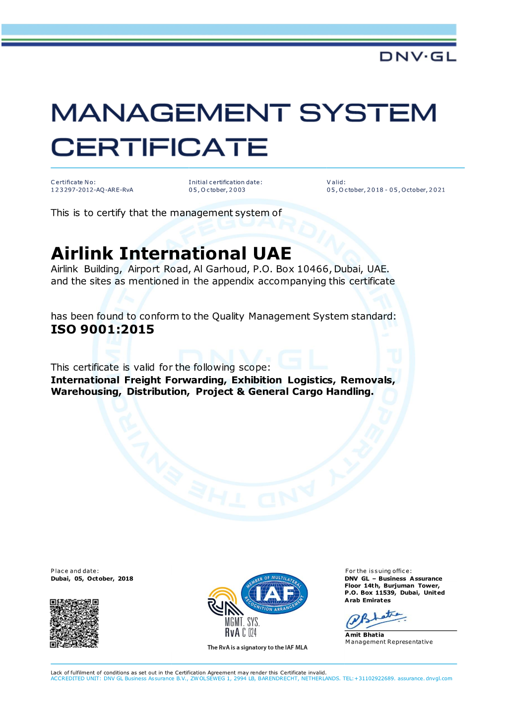 Airlink International UAE Airlink Building, Airport Road, Al Garhoud, P.O