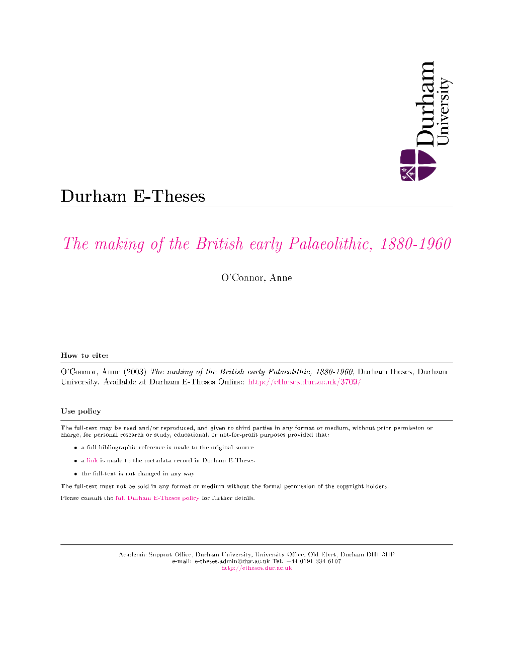 The Making of the British Early Palaeolithic, 1880-1960